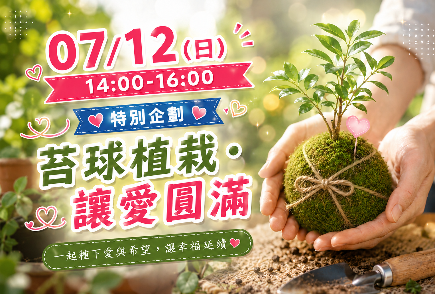 苔球植栽・讓愛圓滿