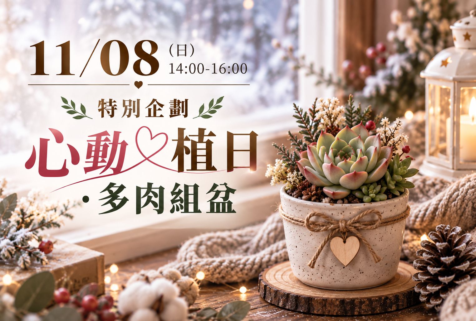 心動植日・多肉組盆
